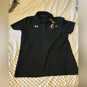 NWT-Women’s Under Armour UC Bearcat heat gear golf polo. Large